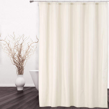 Rideau de douche Garvee de qualité hôtelière, 100 % microfibre imperméable, ivoire, 183 x 183 cm, salle de bain