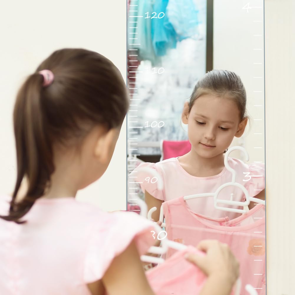 Miroir toise Garvee pour enfants, incassable, miroir pleine longueur, décoration murale pour chambre d'enfant, chambre à coucher, salle de jeux, multicolore