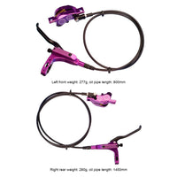 Kit de freins à disque hydrauliques Garvee MTB à quatre pistons en alliage d'aluminium rouge pour VTT et vélos électriques