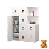 Garvee Armoire Portable Modulaire Grande Capacité Design Empilable Pour Chambre et Rangement Divers 33x33 cm Résistant - 