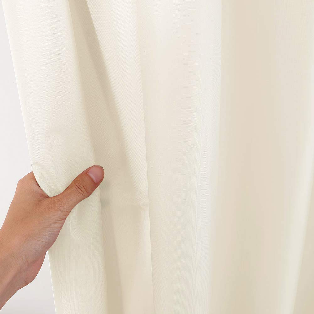 Rideau de douche Garvee de qualité hôtelière, 100 % microfibre imperméable, ivoire, 183 x 183 cm, salle de bain