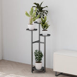 Étagère à plantes Garvee avec pieds antidérapants, étagère carrée à plusieurs niveaux en métal pour salon et chambre, gain de place, noire