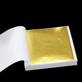 Garvee Feuilles de feuilles métalliques dorées 24K Cuivre et Aluminium, Flexible et résistant, 9 × 9cm, Or et Argent pour DIY, Art, Fêtes, Nail Art