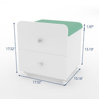 Tabouret de coiffeuse Garvee avec rangement, siège rembourré, tiroir, vert, pour chambre et salon