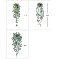 Couronne d'eucalyptus artificiel Garvee 35 cm, feuilles vertes décoratives pour porte, mur, fenêtre, porche