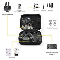 Étui de transport Garvee pour drones E58, JY018, JY019, GW58, X6, E010, E010S, E013 et E5 - Bras pliable, robuste et léger - Noir - Usage extérieur