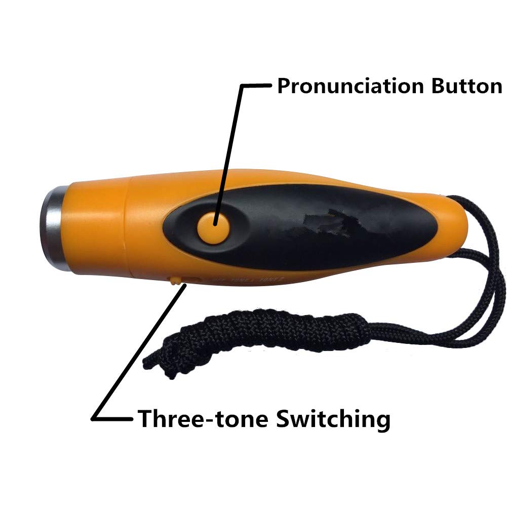 Sifflet électronique Garvee avec cordon, 3 tons, 125 dB, matériau ABS, pour le sport et les urgences, pratique, noir
