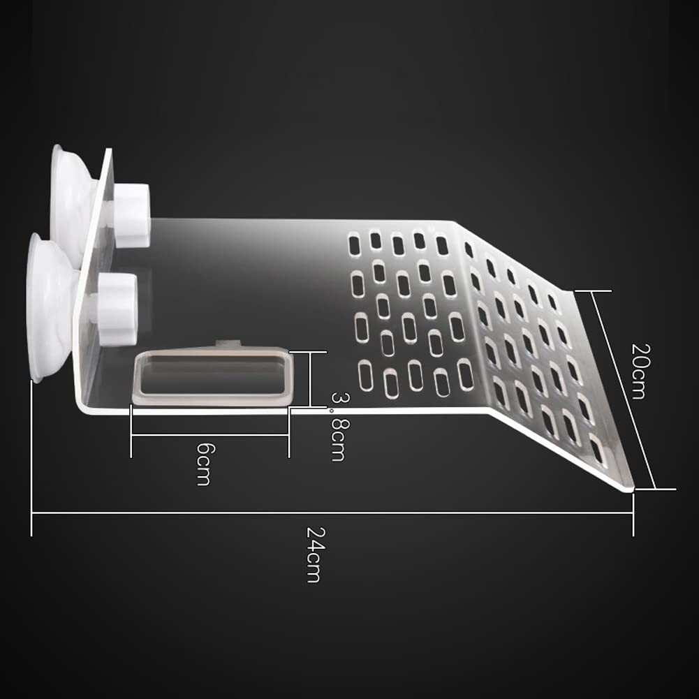 Plateforme de bronzage pour grande tortue Garvee avec 2 ventouses pour aquarium, blanche