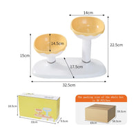 Gamelle pour chat Garvee, hauteur réglable, surélevée, antidérapante, en plastique, avec coussinet antidérapant, pour l'alimentation en intérieur