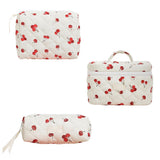 Ensemble de 3 trousses de toilette matelassées Garvee en nylon, grand format, idéales pour les voyages et le quotidien, légères et polyvalentes.