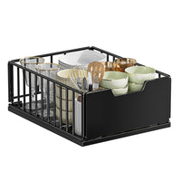 Organisateur de placard de cuisine extensible Garvee, en métal, tiroirs robustes en acier au carbone, installation sans perçage, montage flexible, gain de place, polyvalent