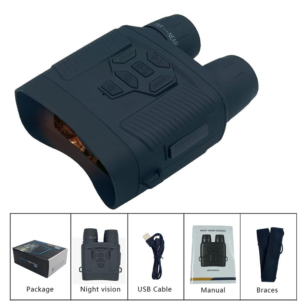 Jumelles infrarouges Garvee 4K 36MP pour le camping et la chasse, écran 3 pouces, noires