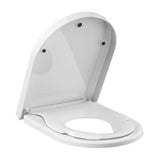 Garvee Abattant WC familial type D avec fermeture douce, Duroplast antibactérien, siège enfant intégré et déclipsage rapide pour salle de bain - Blanc