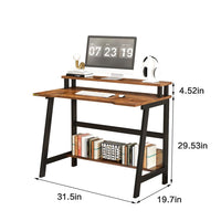 Bureau d'ordinateur Garvee avec étagères pour bureau à domicile et petits espaces 80x50x87cm Noir