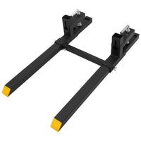 Garvee Fourches à Palettes en Acier Allié 109 cm, Capacité 907 kg, avec Barre Stabilisateur Réglable, Idéales pour Tracteurs et Chargeurs
