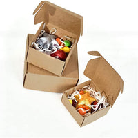 Garvee - 50 boîtes carrées en carton (7,5 x 7,5 x 3 cm) - Emballage carton résistant et réutilisable pour bijoux et bougies - Mariage et fête