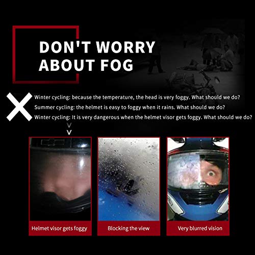 Film antibuée Garvee pour visière de casque intégral, autocollant universel pour casque de moto, transparent, ajustement parfait