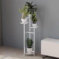 Étagère d'angle Garvee pour plantes, support à fleurs multicouches en métal noir, gain de place pour salon et chambre.