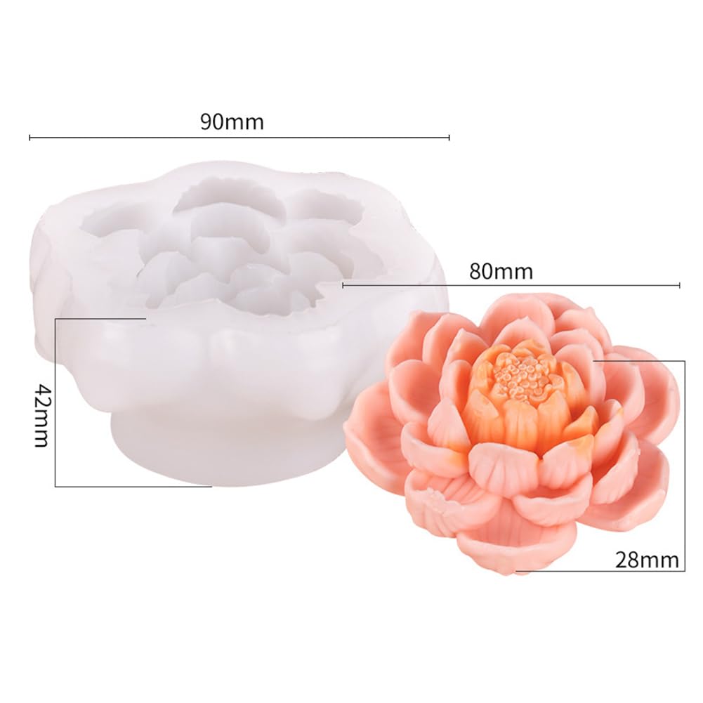 Moule en silicone 3D Lotus Garvee pour cupcakes, chocolat, flexible, apte au contact alimentaire, pour bougies, savon, résine, pâtisserie, loisirs créatifs ZW-319