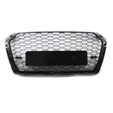 Grille de pare-chocs avant Garvee en nid d'abeille pour Audi A4L RS4 2017-2019, design sportif, ABS résistant, noir