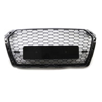 Grille de pare-chocs avant Garvee en nid d'abeille pour Audi A4L RS4 2017-2019, design sportif, ABS résistant, noir