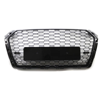 Grille de pare-chocs avant Garvee en nid d'abeille pour Audi A4L RS4 2017-2019, design sportif, ABS résistant, noir