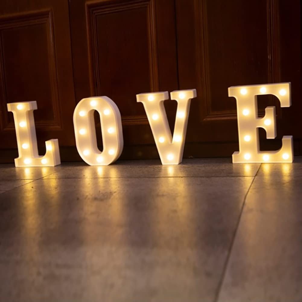 Garvee Enseigne lumineuse LED « Liefde » 22 cm, veilleuse à piles pour décoration de fêtes intérieures et extérieures