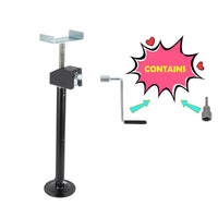 Garvee Lot de 2 béquilles stabilisatrices pour caravane et remorque, supports en acier antirouille, capacité 2 270 kg, hauteur réglable 53–87 cm, utilisation avec perceuse ou manivelle