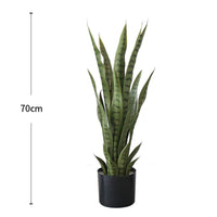 Plante serpent artificielle Garvee 70 cm, réaliste, facile d'entretien, pot en plastique, verte, pour intérieur, salon ou bureau