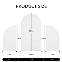 Garvee Ensemble de 3 pièces de haute qualité pour arche de mariage, toile de fond élastique et pliable double face, idéale pour mariage, baby shower et anniversaire. Dimensions : 1,5 m, 2,2 m et 1,5 m.