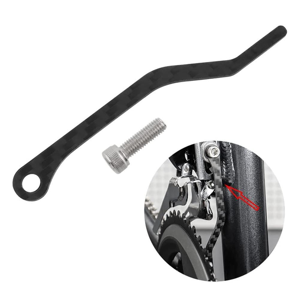 Guide-chaîne Garvee ultraléger en fibre de carbone pour vélos de route et VTT, léger et robuste, noir.