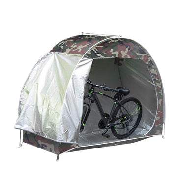 Abri à vélos Garvee pour 2 à 3 vélos, en tissu Oxford 210D, imperméable et résistant à la poussière, avec portes, protection extérieure pour motos et matériel de jardinage, gris