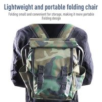 Chaise de randonnée portable Garvee, pliable et résistante à la pluie, idéale pour l'alpinisme et la pêche. Charge maximale : 100 kg. Tissu Oxford. Convient pour le camping, la randonnée et les voyages.