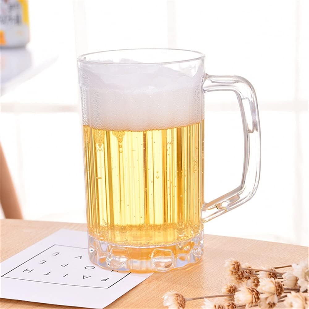 Verres incassables multi-usages Garvee pour bière et café, avec poignée ergonomique et base antidérapante, pour le bar et la maison, légers et de qualité supérieure.