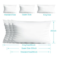 Ensemble de 4 taies d'oreiller Garvee en 100 % coton égyptien, fermeture éclair, hypoallergénique, format queen, respirantes et résistantes, pour chambre à coucher