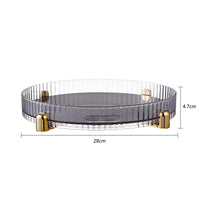 Organisateur rotatif Garvee, plateau de rangement pivotant à 360° pour cosmétiques, porte-épices de cuisine, transparent, 28 x 28 x 4,7 cm