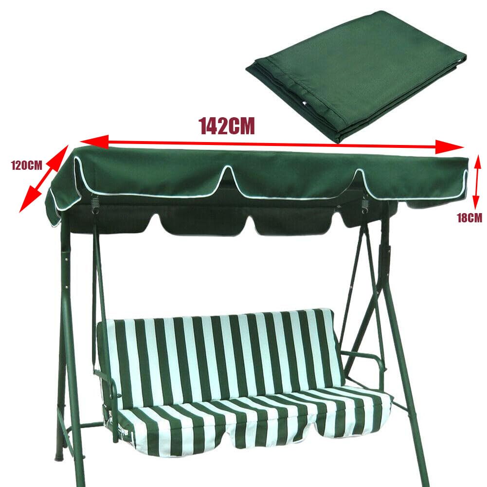 Toile de rechange Garvee pour balancelle de jardin, pare-soleil, bâche de toit pour balancelle de style hollywoodien, protection contre le soleil, revêtement argenté, polyvalente