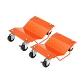 Garvee chariots de déplacement pour roues, capacité 1361 kg, acier, roulettes pivotantes à 360°, voiture et utilitaire - orange