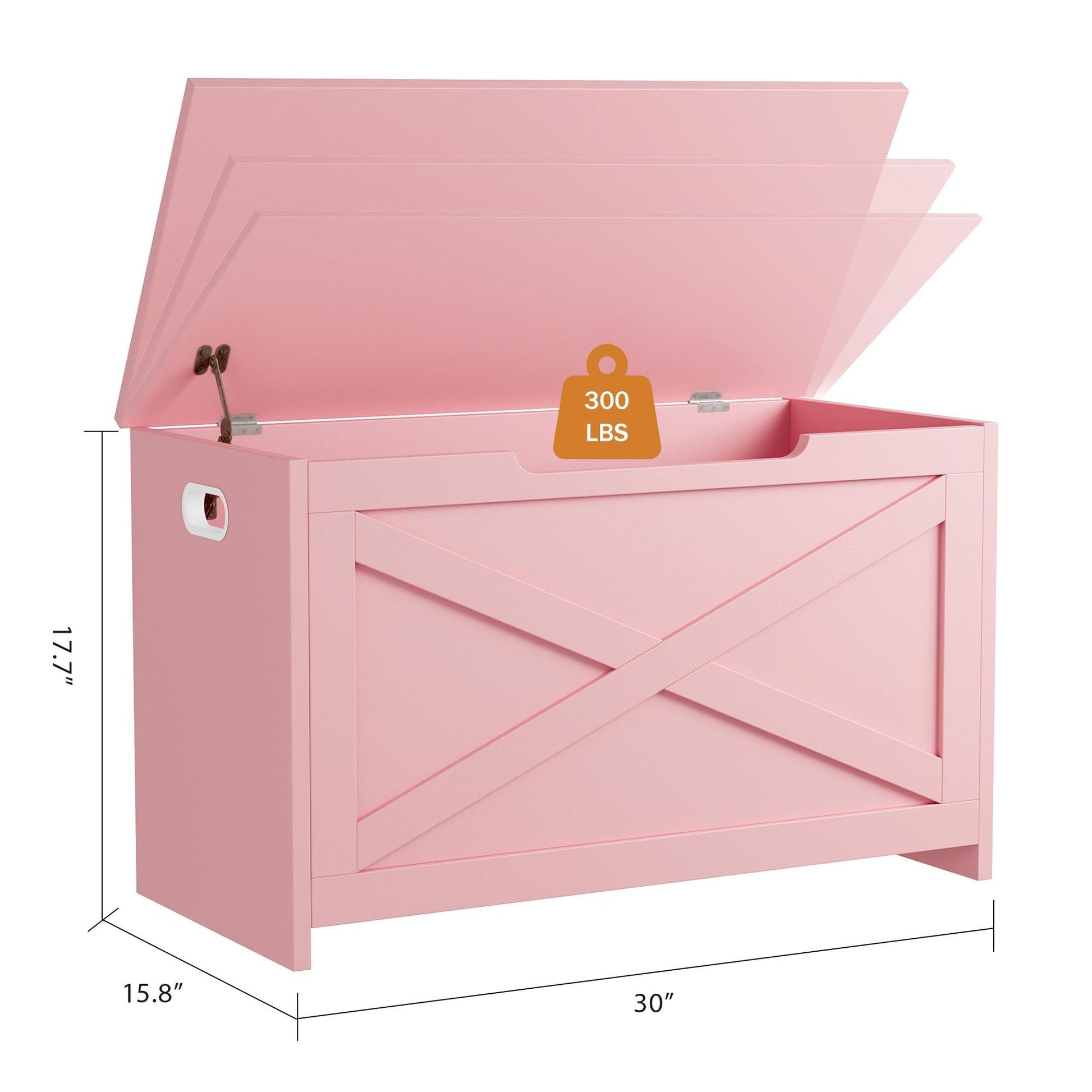 Banc de rangement en bois Garvee de 76 cm avec verrou de sécurité pour salon et chambre, grand banc à chaussures, robuste, marron