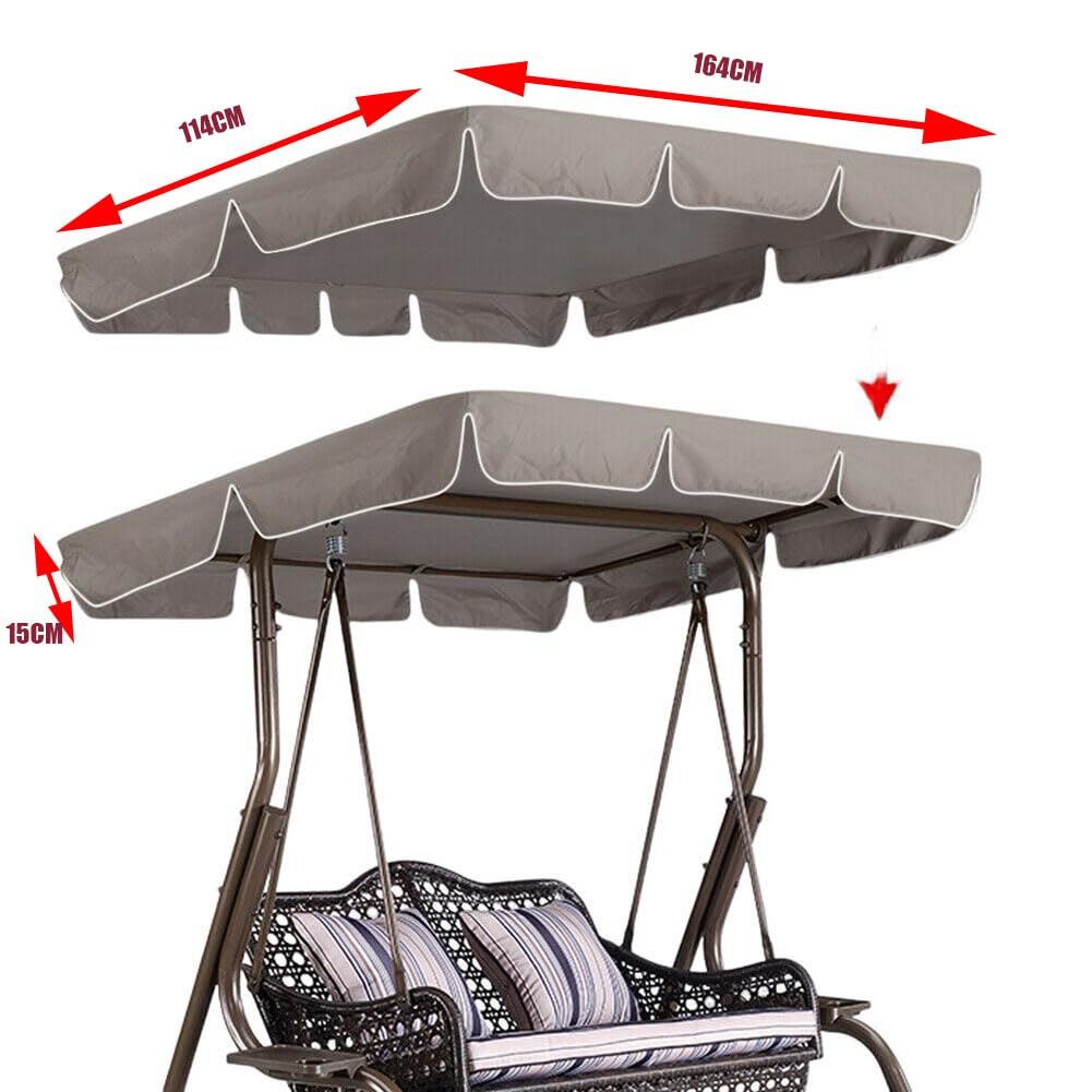 Housse de rechange Garvee pour fauteuil à bascule de jardin 3 places, 162 x 112 cm, imperméable et résistante aux déchirures, protection extérieure pour mobilier de jardin