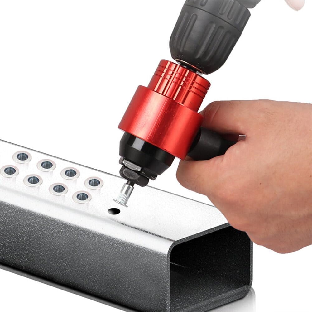 Garvee Accessoire pour riveteuse électrique sans fil M3-M8 avec adaptateur pour perceuse sans fil Rouge