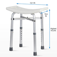 Chaise de douche Garvee, réglable en hauteur, cadre en aluminium, antidérapante, pour personnes âgées et personnes handicapées, baignoire intérieure, largeur d'assise de 30,5 cm