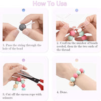 Kit de 100 perles en silicone Garvee pour la création de bijoux : formes rondes et à facettes colorées, polyvalentes, robustes et faites main.