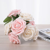 Coffret de roses artificielles Garvee (25 pièces) - Cadeau romantique en forme de fleur de savon - Rose - Idéal pour Noël, le Nouvel An, la Fête des Mères et la Saint-Valentin