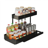Garvee Organisateur De Placard Extensible 2 Niveaux En L Acier Inoxydable pour Cuisine et Salle De Bain Plastique ABS Polyvalent