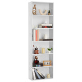 Garvee étagère industrielle à 6 niveaux, blanc, pour salon et bureau, 182 cm de hauteur, bois rustique, capacité de 113 kg, sûre et polyvalente - Blanc