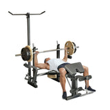 Garvee Banc de musculation 7-en-1 pliable et réglable, structure en acier, capacité 450 kg, pour entraînement à domicile - Noir mat