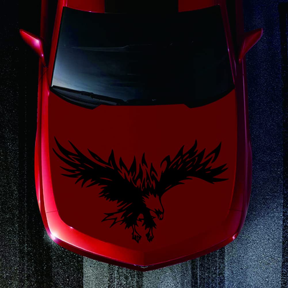 Autocollant Garvee Flying Wings Aigle pour voiture, vinyle 50 x 30 cm, pour SUV et 4x4, noir