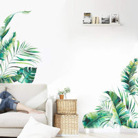 Garvee Stickers muraux Plantes Vertes, Feuilles Tropicales, Autocollants en PVC, 30 × 90 cm, Design Moderne