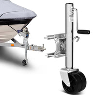Garvee Béquille pivotante de remorque 680 kg, double roue de 15 cm, levée de 33 cm, acier galvanisé, pour bateau